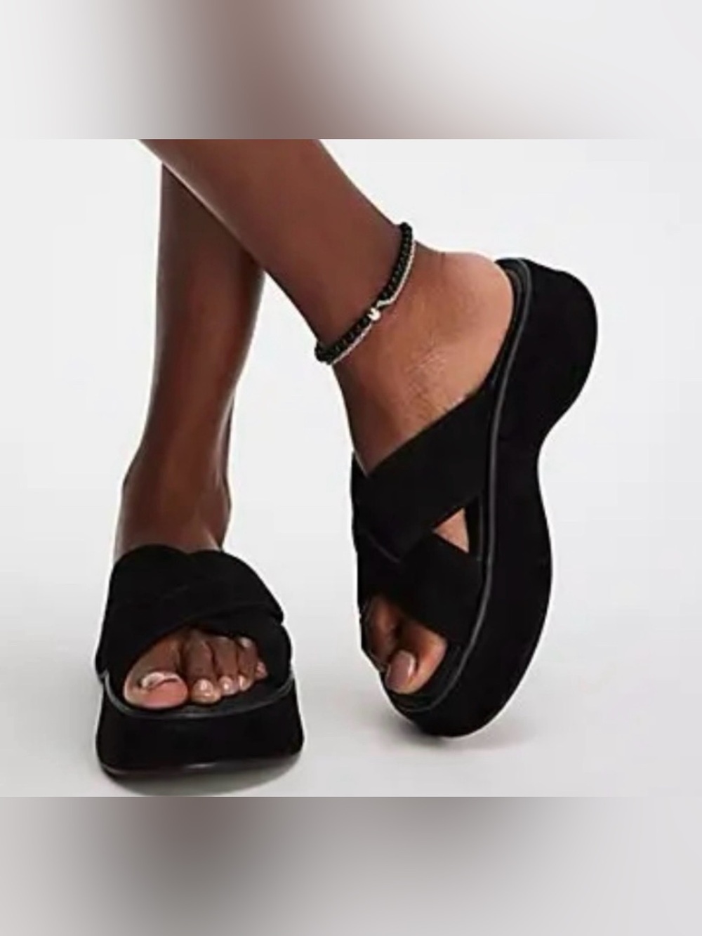 Free People Asbury Flatform Sandals Black Size 10